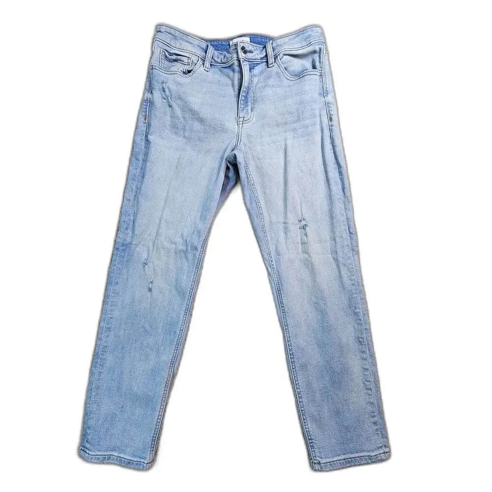 Studio Blue Light Wash Distressed Skinny Jeans Women’s Size 31 Y2K